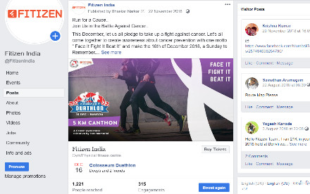 Fitizen India Social Media Marketing